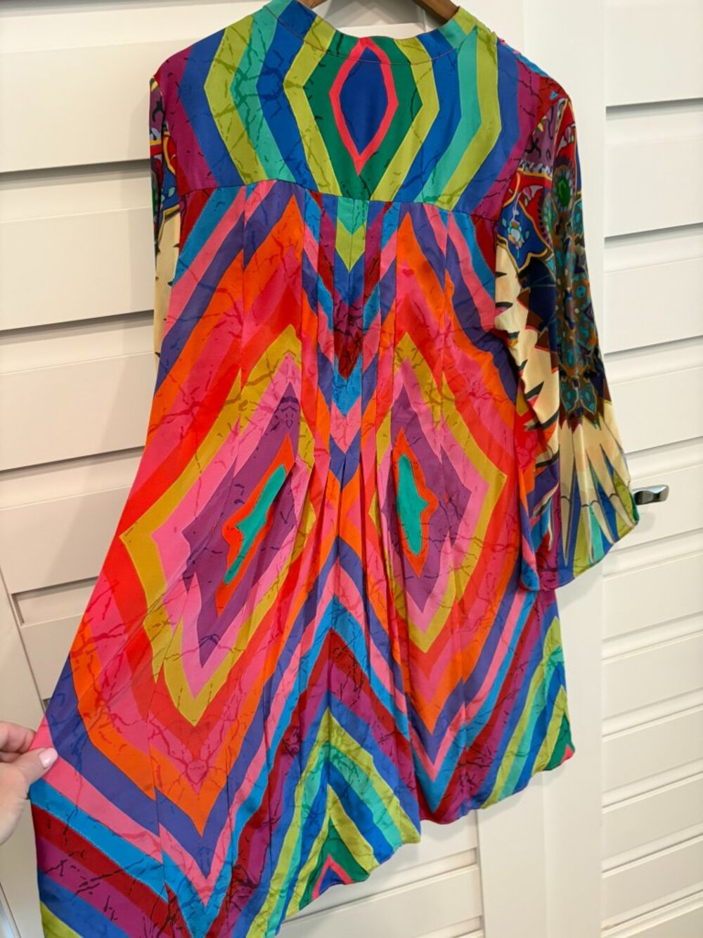 Moda Baronessa Sardinia Ibiza Silk Caftan Swim Cover Up Dress S - Picture 12 of 13